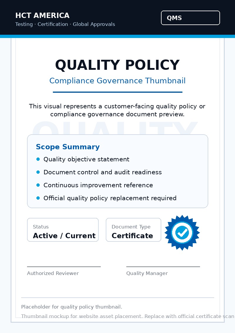 Quality Policy